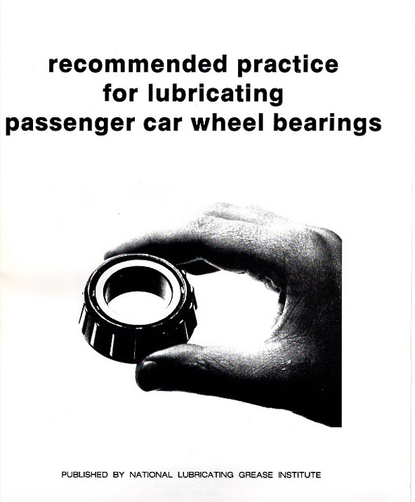 Recommended Practice for Lubricating Passenger Car Wheel Bearings
